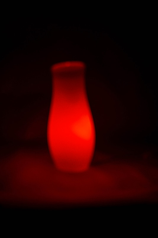 Red IKEA Mylonit allo all Glass Frosted Retro Table Lamp in Indoor Lighting & Fans in Barrie - Image 3