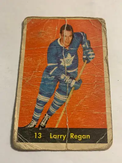 1960-61 Parkhurst Hockey Card LARRY REGAN#13 Toronto Maple Leafs, View more