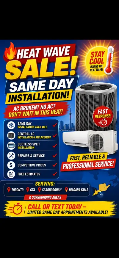  HEAT WAVE SALE – SAME DAY INSTALLATION! , View more