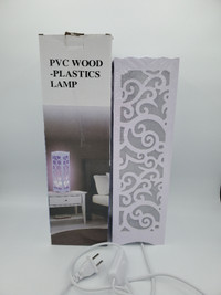 PVC Wood-Plastic Lamp white with switch brand new/lampe blanche