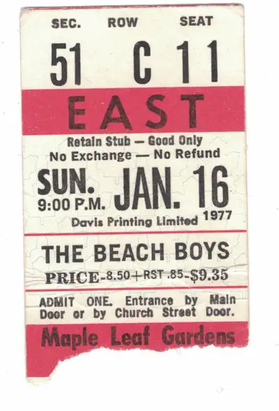 Maple Leaf Gardens ticket stubs for sale, most are 1970's, some 1980's. most are Davis Printing stub...