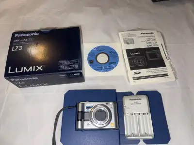 For sale is a used Panasonic Lumix DMC-LZ3, a 5.0MP digital camera known for its 6x optical zoom and...