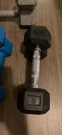 Set Of 5 Dumbells with a step. (** NOT INDIVIDUALLY**)