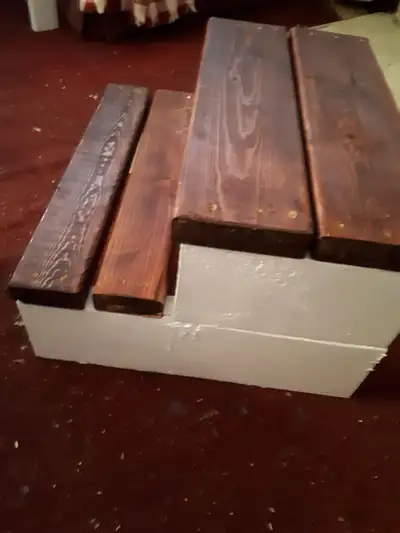 This is a hand -crafted step stool, perfect for helping little ones reach new heights! It's sturdy a...