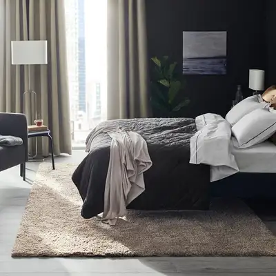 IKEA VINDEBÄK - RUG 5 X 7 (2 carpets available) - 1 still in packaging Rug, high pile, beige - EXCEL...