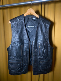 Supreme Patchwork Leather Cargo Vest