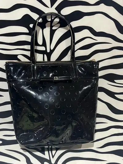 Kate Spade Black Tote Bag Clean interior and exterior Cleaned and Polished Excellent preloved condit...