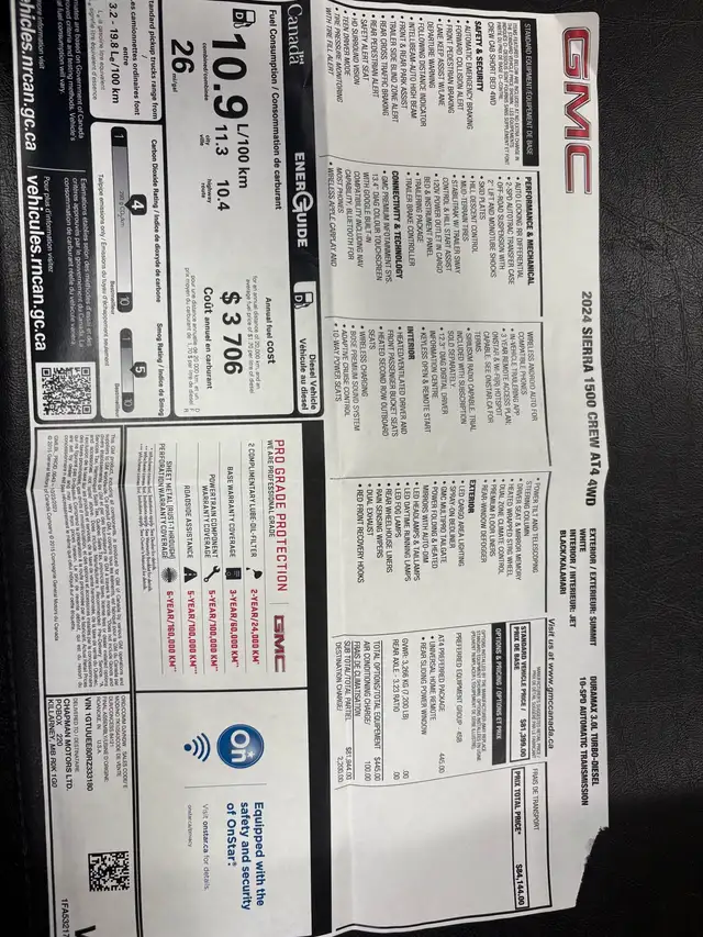 2024 GMC sierra 3.0 at4 duramax63008302747907124