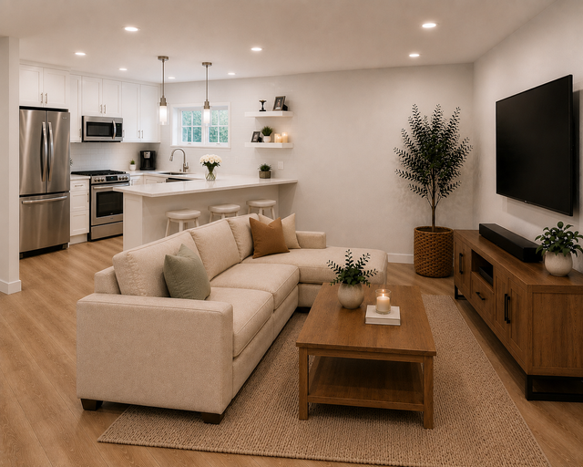 New, bright and clean suite