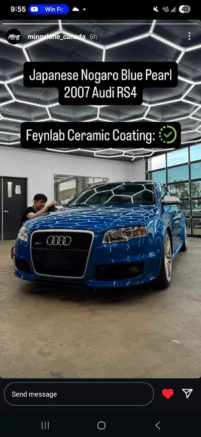 For sale 2006 Audi RS4 55**km/ 34**miles Was 69000 cad/ 51000 us Now 58900 Fresh ceramic done by min...