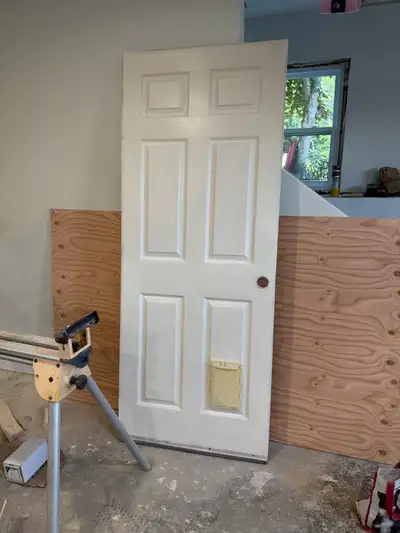 36x80 interior door with a pet access cutout. No door knob or hardware.