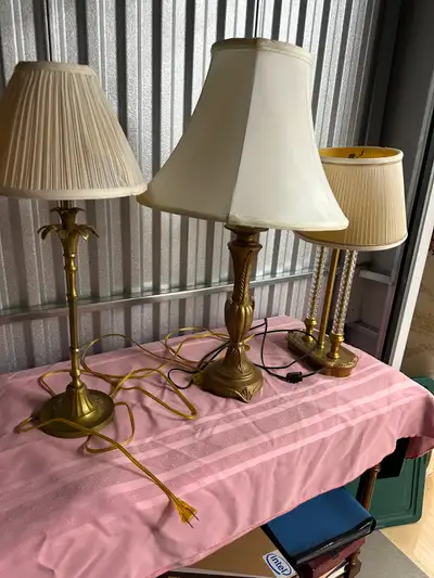 Vintage brass table lamps, View more