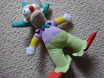 KRUSTY ,THE CLOWN. Simpson's TV character ,12" good condition, View more