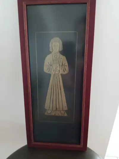 Framed, Medieval England, Brass Rubbing of a 1500s young  boy, View more