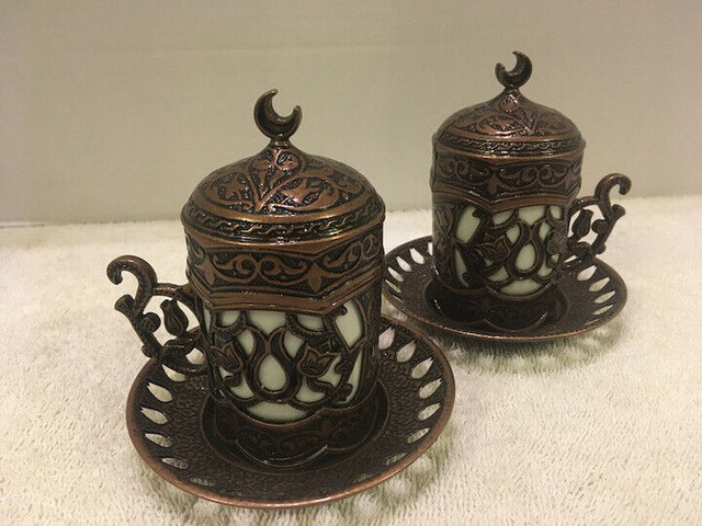 Vintage Retro Antique 2 Made In TURKEY ESPRESSO COFFEE Tea Cups in Arts & Collectibles in Mississauga / Peel Region - Image 2
