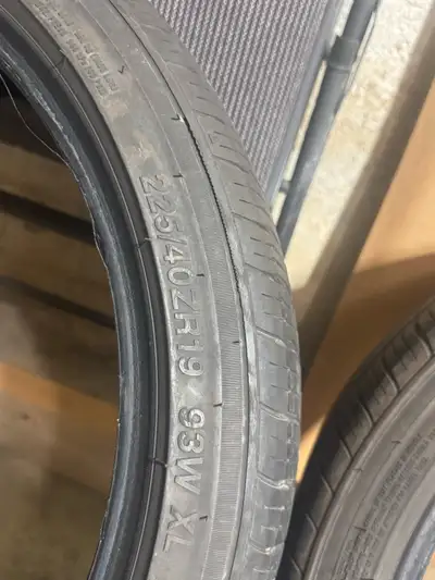 There are made in late 2023 used for barely a season and taken off. ZERO patches and tread coming in...