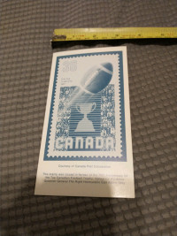 Canada Post postcard of stamp for Grey Cup 75th anniversary 1987