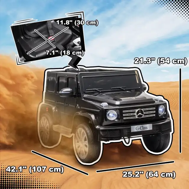 Mercedes Benz G500 Licensed 12V Kids Ride on Car with Remote in Toys & Games in Markham / York Region - Image 6