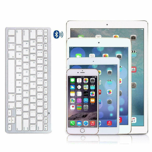 Clavier Bluetooth Keyboard pour Mac Macbook iPad PC Laptop dans Souris, claviers et webcaméras  à Longueuil/Rive Sud - Image 2