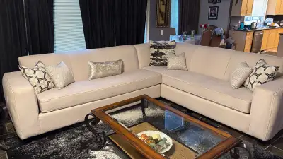 custom made suede leather sofa ( water resistant treated), View more