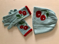 Gloves with matching knit hat