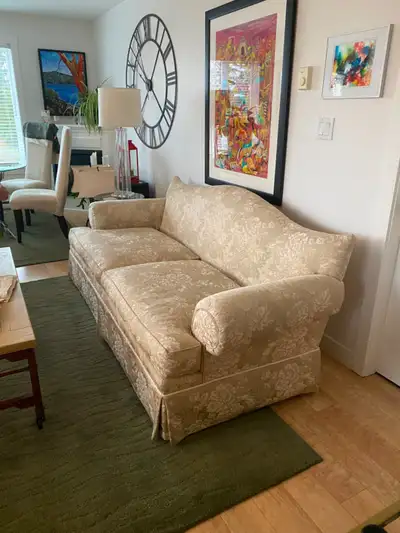 Vintage cream colour couch, View more