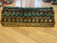 Assorted 24 vintage Nabob spice jars