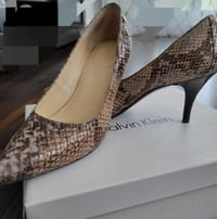 Calvin Klein leather heels size 7