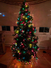 Fibre Optic Christmas Tree with lights 6.5-7 ft