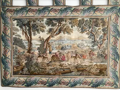 Tapisserie murale vintage européenne achetée en Espagne., View more
