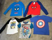 Size 6-8 youth superhero shirt lot