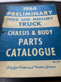1964 FORD & MERCURY TRUCK CHASSIS & BODY PARTS CATALOG M1285