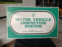 Sign: Motor vehicle inspection station 