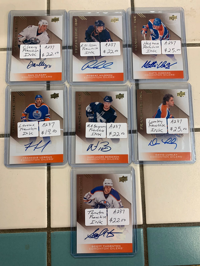 Franchise INK 13-14 UD AUTO Collection Oilers Cards Showcase 305 in Arts & Collectibles in Edmonton - Image 3