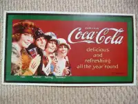 Coca Cola tin Coke sign  Delicious and Refreshing All Year Round