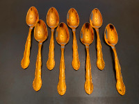 Gold Electroplated Demitasse Spoons - Set of 8