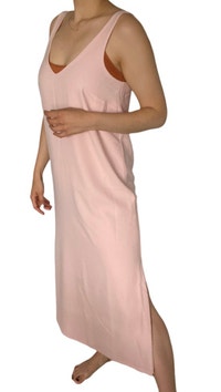 LULULEMON Light Pink Tank long side slit dress size 6 