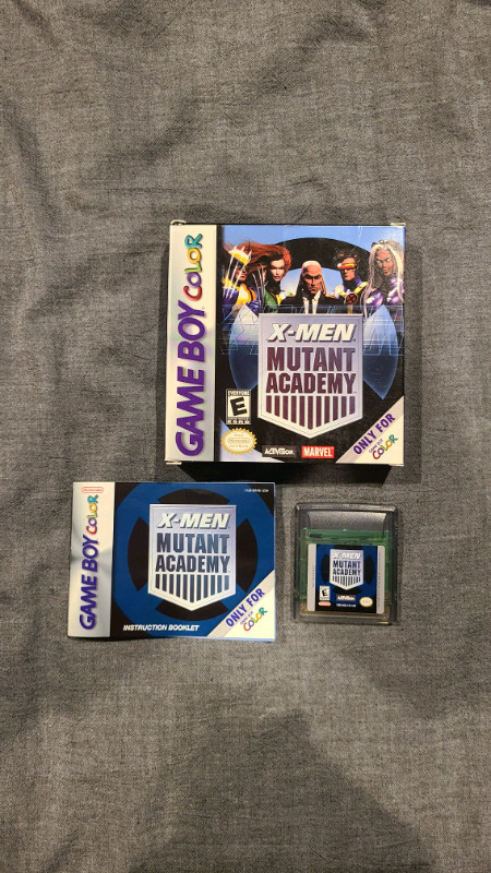 CIB X-men Mutant Academy for Game Boy Color in Older Generation in Edmonton