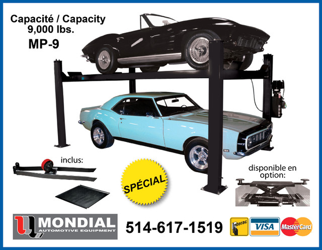 MONDIAL Parking lift 9000lbs 110v Hoist storage MP9 Lift in Other in Saguenay