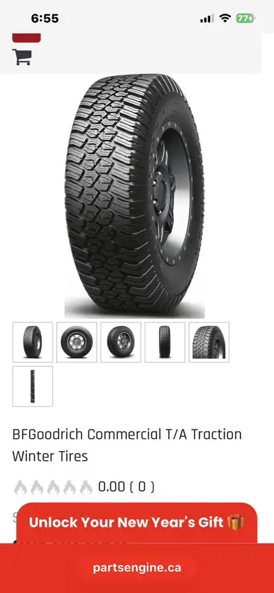 For sale is a single, brand new BFGoodrich Commercial T/A Traction winter tire, size 215/85R16, desi...