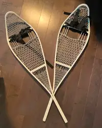 **NEW** Pair of White Metal Snow Shoes