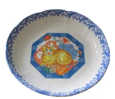 Ceramic Cat Serving Bowl Salad Pasta Ceramica due Torri Italy, View more