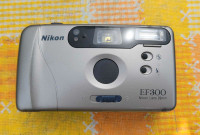 Nikon EF300 35mm Film Point And Shoot Camera Silver Tested & Cas