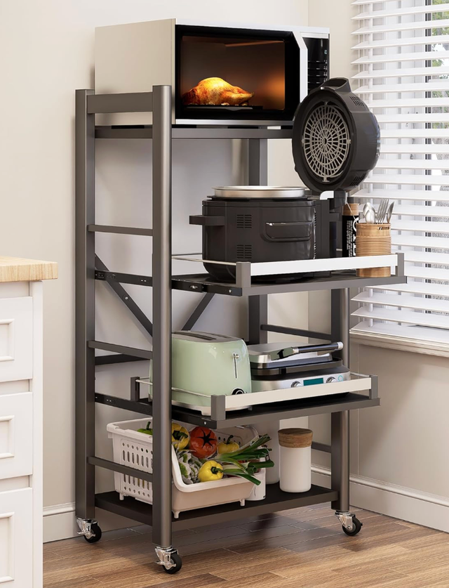 4-Tier Pull Out Bakers Rack for Kitchen Stand with Storage in Kitchen & Dining Wares in Edmonton - Image 2