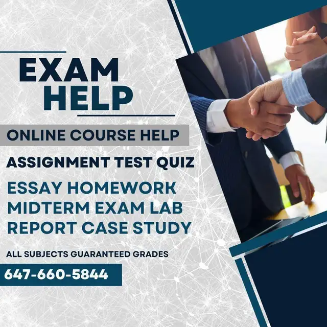 Online Course Help Assignment Help All Subjects 100% Pass486356901598351361