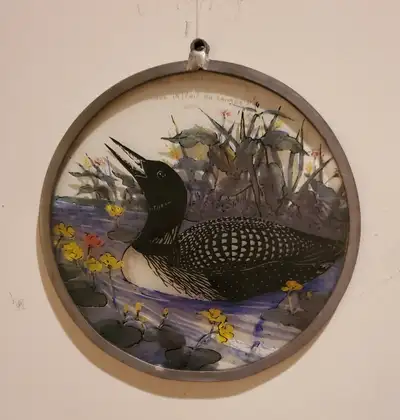 VINTAGE STAINED GLASS WINDOW ORNAMENT, View more