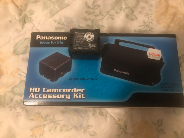 Panasonic HD Camcorder Accessory Kit + Battery-LIKE NEW in Cameras & Camcorders in Hamilton