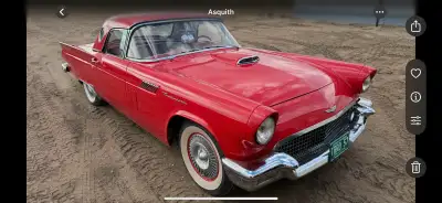 1957 Thunderbird, beautiful shape older restoration runs and drives awesome 312 automatic hard and s...