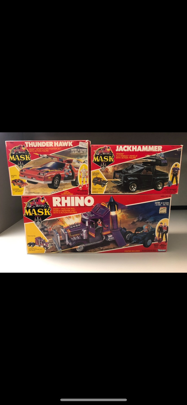 MASK Kenner rhino thunderhawk jackhammer 1980’s toys in Toys & Games in Mississauga / Peel Region