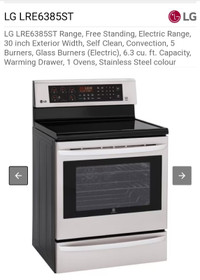 Used LG Electric Range Oven for Sale (LG LRE6385ST)  $150